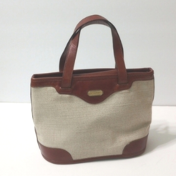 Brahmin Vintage Canvas and Leather Mini Tote - Picture 3 of 12